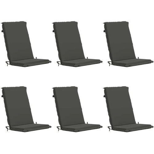  Jastuk za stolac s visokim naslonom GEMERT 6 kom. - Antracit (poliester) 120 x 50 x 6 cm 6 Slike