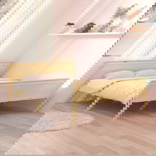 The Living Store Posteljni okvir iz trdne borovine 140x200 cm - Posteljni Okvir, (21525268) Slike