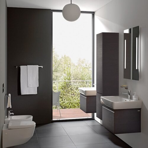 Laufen H8189520001041 Pro 60 x 48 cm pravokotni stenski keramični umivalnik z odprtino za armaturo Slike