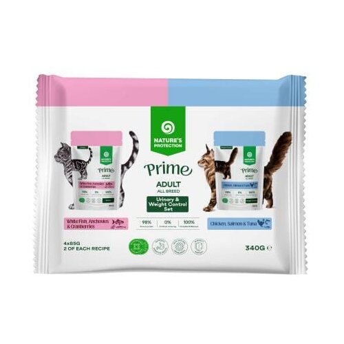 Nature's Protection NP Prime Adult Cat Multifunctions Flowpack 4×85g - 340 g Cene