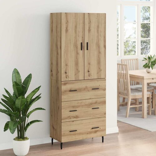  Highboard 2 kom. Umjetnički hrast 69,5 x 34 x 180 cm Slike