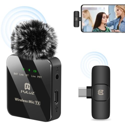  Bezicni mikrofon lavalier za mobilni telefon puluz PU646B type-c Cene