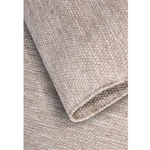 Elle Decoration Bež ročno tkana preproga iz me&amp;scaron;anice volne 80x150 cm Pradesh Linen White &amp;ndash; Slike