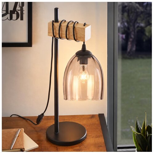 Brilagi Stona lampa NUBILA 1xE27/40W/230V braon/crna/zadimljeno bež Slike