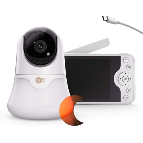 Kinderkraft NITEEYE GLOW bežični baby monitor s noćnim svjetlom, White Cijene