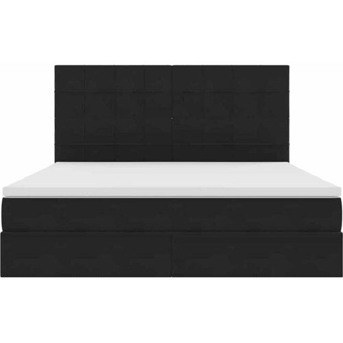  LED krevet za pohranu s madracem Crna 180 x 200 cm Bar&amp;scaron;un Slike