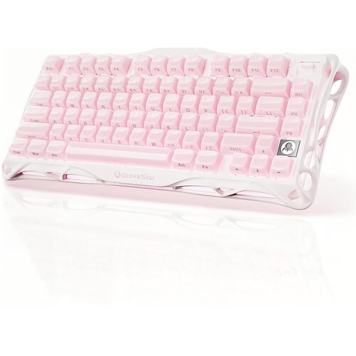 Gravastar GravaStar Mercury K1 75% Wireless Mechanical Gaming Keyboard/Special Edition Sakura Pink/Aluminium Alloy /Hot-swap/Sideprint keycaps/Linear switches Cene