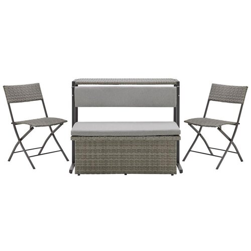 Bessagi Garden set za balkon mario, modularen, sivorjava Slike