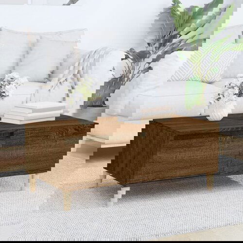 vidaXL Stolić za kavu smeđa boja hrasta 90x50x36,5cm konstruirano drvo Cijene