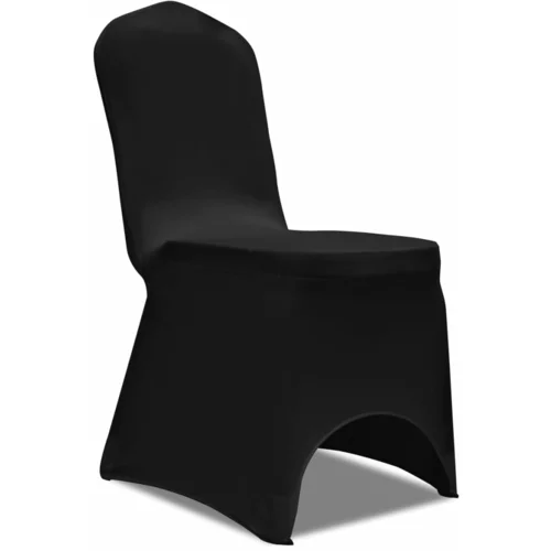 vidaXL 50 kosov črnih raztegljivih prevlek za stole