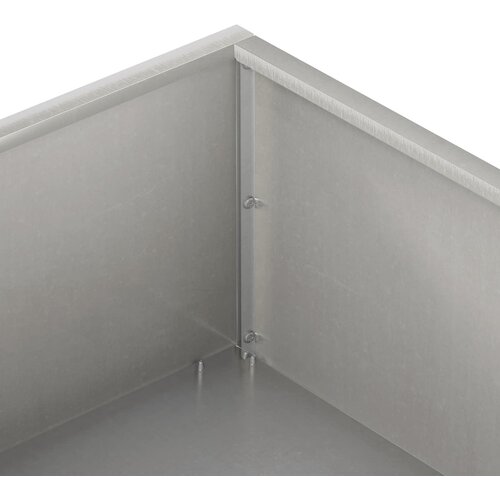  Vrtna saksija Srebrna 80 x 80 x 20 cm Nehrđajući čelik Slike