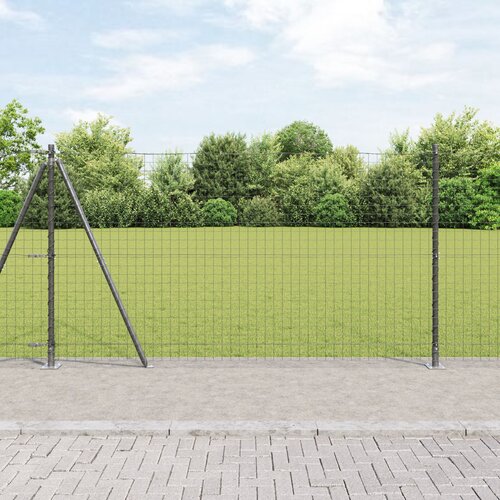VidaXL Stebrički za ograjo Komplet 26 Sivi Beton 3.2 x 3.2 x 78.5 cm Slike
