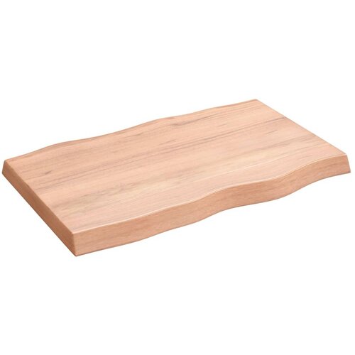 vidaXL Mizna plošča svetlo rjava 80x50x6 cm obdelana trdna hrastovina Cene