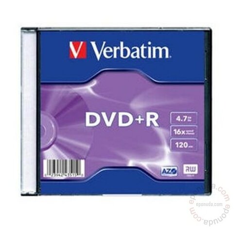 Verbatim DVD+R 4.7GB 16X 43515 disk Slike