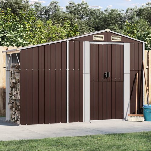 vidaXL vrtna lopa rjava 277x93x179 cm pocinkano jeklo Cene