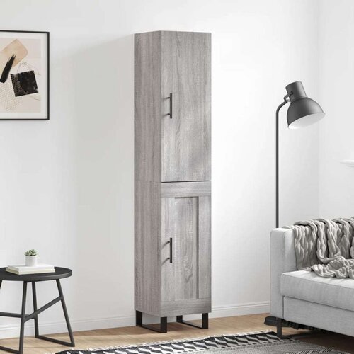 VidaXL Visoka komoda siva sonome 34 5x34x180 cm od konstruiranog drva Slike