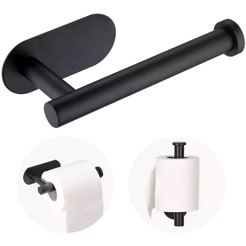 INOX samoljepljivi 3M držač za toaletni papir 17 cm crni Cijene