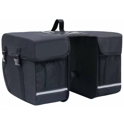  Dvojna kolesarska torba za zadnji prtljažnik vodotesna 35L črna, (20753665)