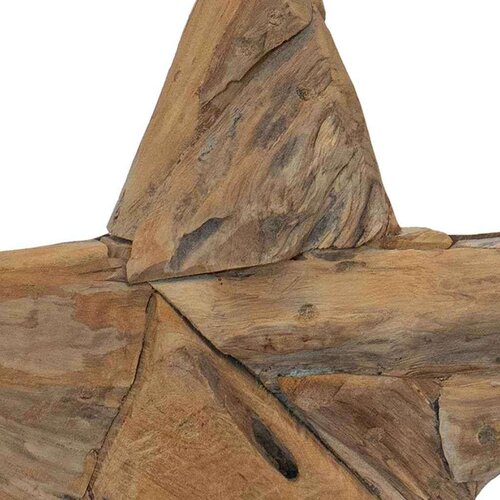VidaXL Božićna zvijezda Smeđa 45 x 5 x 60 cm Čvrsto teak drvo Slike