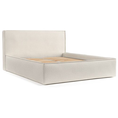 Maison de R&amp;ecirc;ve Krem tapecirani bračni krevet s prostorom za odlaganje s podnicom 180x200 cm Lounge L &amp;ndash; Slike