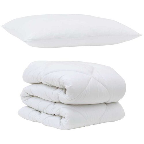 vidaXL Prevleka s blazino z blazino 2 pcs Bela Mikrovlakna, (5000065192) Cene