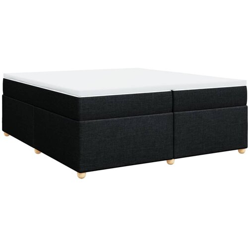 vidaXL Box spring postelja z vzmetnico črn 200x200 cm blago, (21307518) Cene