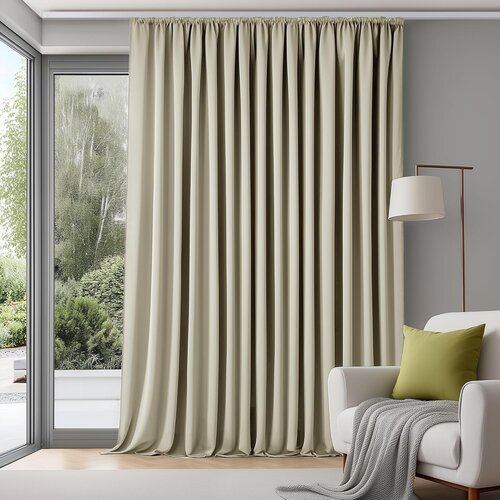 DECONOVO ekstra &scaron;iroka termo zatemnitvena zavesa z nabornim trakom - 260 x 300 cm odprta embalaža Cene