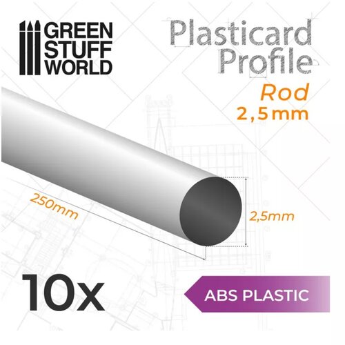Green Stuff World abs round rods 2,5mm pack Cene