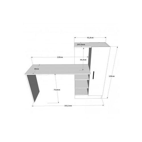 Hanah home CT2 - ab atlantic pineblack study desk Slike