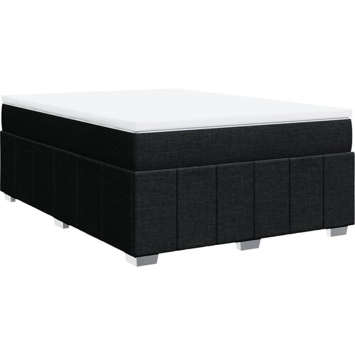 Maison Chic Box spring posteljni - Vzmetna postelja z vzmetnico črn 140x190 cm blago SL5311, (21886037) Cene