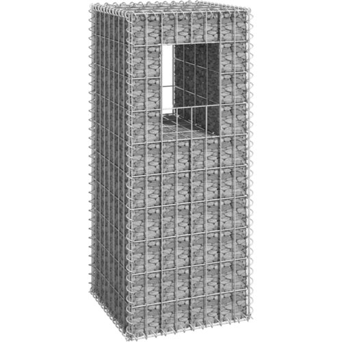 VidaXL Gabionska ko&amp;scaron;ara steber 40x40x100 cm železo Slike