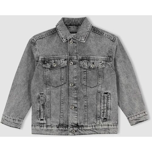 Defacto Boy's Polo Neck Jean Jacket Slike