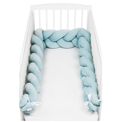 SuperMami Obroba pletenica velur 300x22 cm, mint-patina Slike