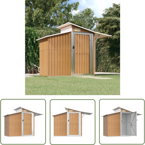  The Living Store Vrtna lopa rjava 270x130x208,5 cm pocinkano jeklo - Vrtna Lopa, (21745194) Cene
