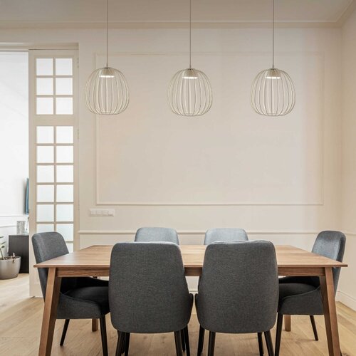  Luster na sajli OVELLA 1xGX53/10W/230V prečnik 25 cm krem boje Slike