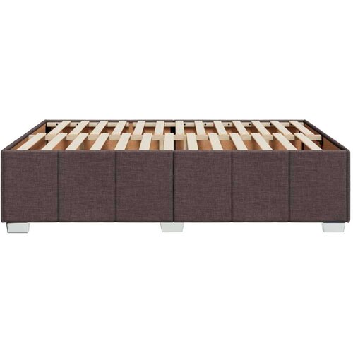 VidaXL okvir za krevet bez madraca tamnosmeđi 160x200 cm od tkanine Slike