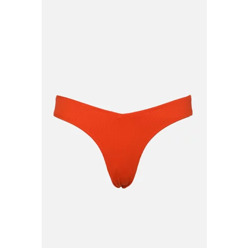 Trendyol Orange Textured V Cut Bikini Bottoms