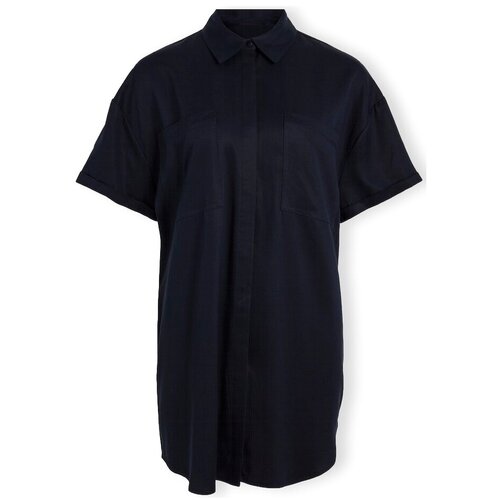 Vila Harlow 2/4 Oversize Shirt - Sky Captain Plava Slike