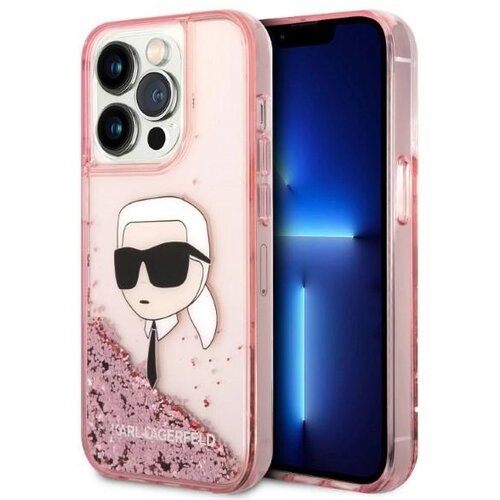 Karl Lagerfeld OVITEK GLITER KARL'S HEAD ZA IPHONE 14 PRO ROZA OVITEK, (21898314) Cene