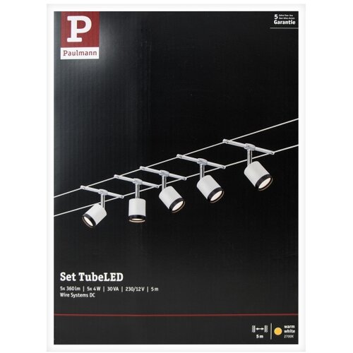 PAULMANN 3981 - KOMPLET 5xLED/4W Kompletan sajlni sistem TUBE 230V Slike