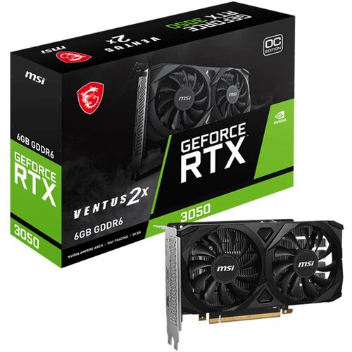 MSI NVIDIA GeForce RTX 3050 VENTUS 2X 6G OC – 6GB GDDR6, PCI-E, Ray Tracing, DLSS, VR Ready Cijene
