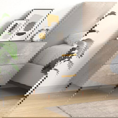 vidaXL Nočna omarica betonsko siva 40x35x47,5 cm inženirski les Cene