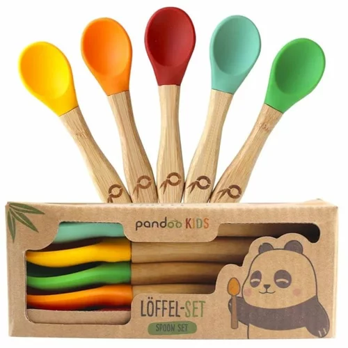 Pandoo Bamboo Spoon Set žlička za otroke 5 kos