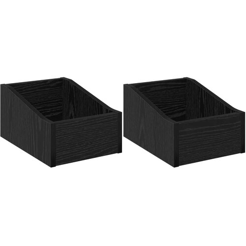  Kutija za LP ploče 2 kom. Crni hrast 23 x 33 x 16 cm - Crni hrast 2 23 x 33 x 16 cm Slike