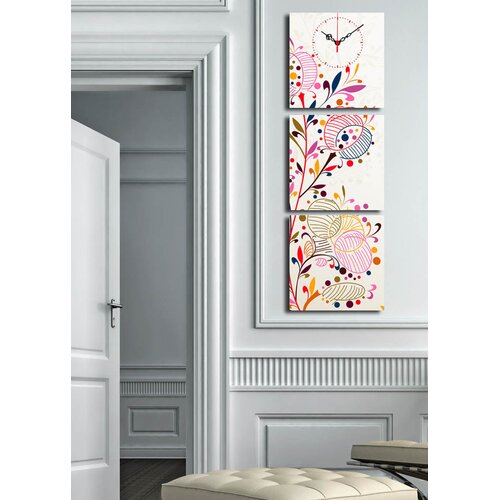 Wallity Zidni sat 3P2828CS-14, 90x28 cm, 3 dijela Cene