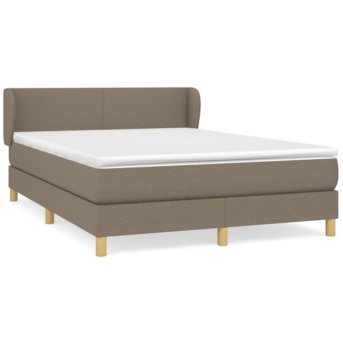 Maison Chic Box spring postelja - Vzmetna postelja z vzmetnico taupe 140x190 cm blago SL7410, (21887043) Cene