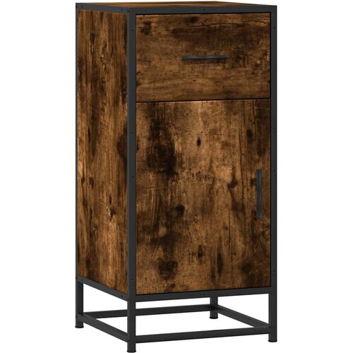  Komoda boja hrasta 35,5x35x76 cm konstruirano drvo i metal Slike