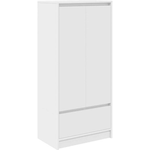 VidaXL Omarica z predalom bela 55,5x34x119,5 cm inženirski les Slike