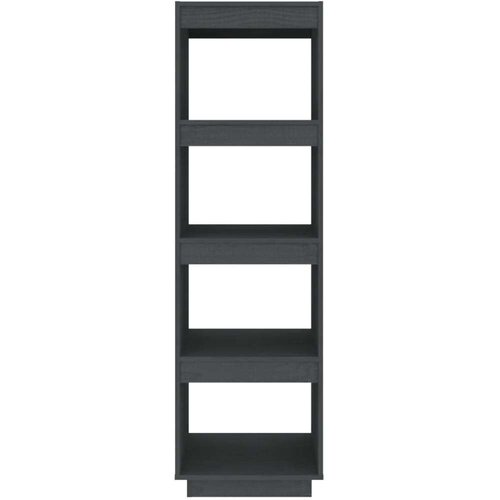 VidaXL knjižna omara za razdelitev prostora siva 40x35x135 cm borovina Slike