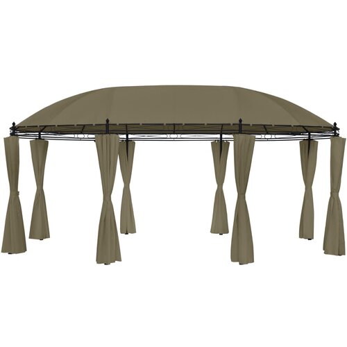 vidaXL Paviljon z zavesami 520x349x255 cm taupe 180 g/m² Cene